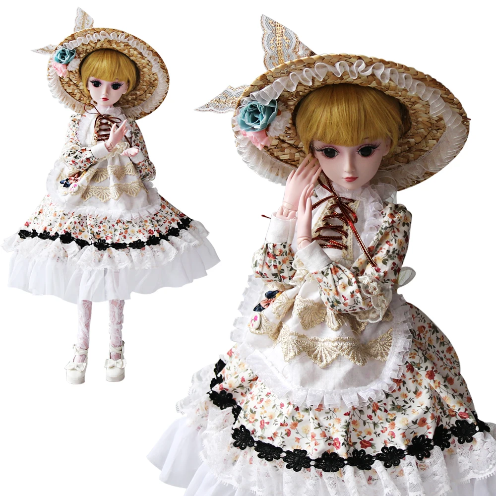 

UCanaan 1/3 BJD Dolls Beauty SD Doll 19 Ball Jointed With Full Outfits Makeup Dressup Dolls Children Toys for Girls