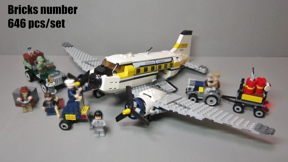 

New Adventures Of The Indiana Jones Peru fit Legoings City figures plane Creators Model Building Blocks Bricks Toy kid gift