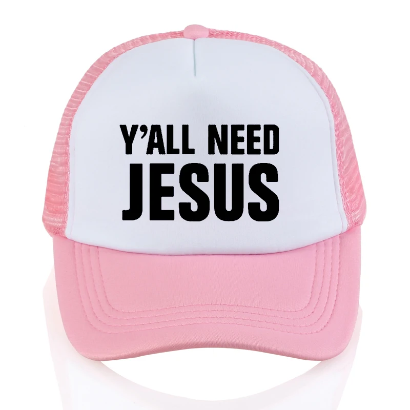 Y'all Need Jesus Письмо печати шляпа для мужчин и женщин лето Mesh Trucker бейсболка с возможностью регулировки размера шляпы gorra hombre