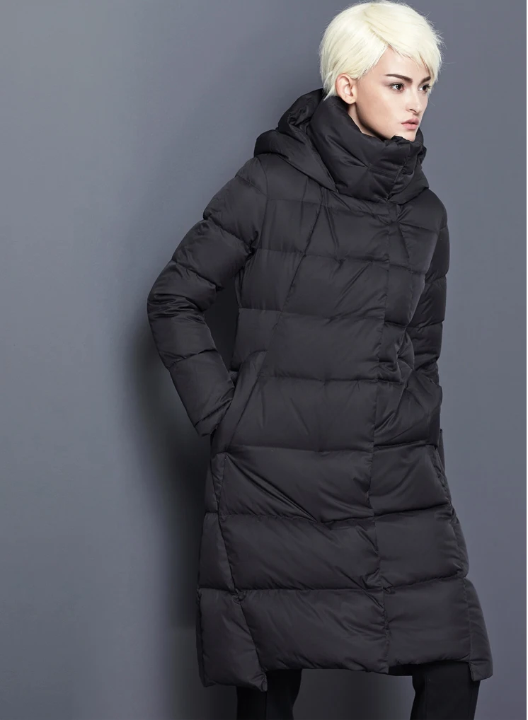 

2019 womens winter long down jackets thick black navy blue red plus size winter down coats