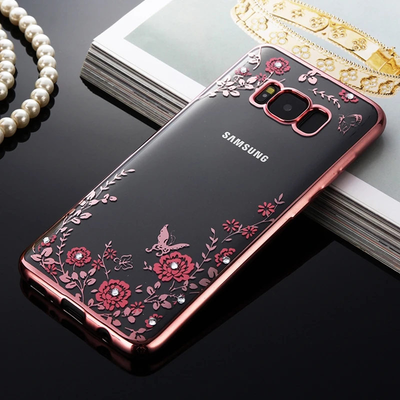 Nephy Crystal Silicone Phone Case For Samsung Galaxy S8 Plus S6 S7 Edge S5 A3 A5 A7 J3 J5 J7