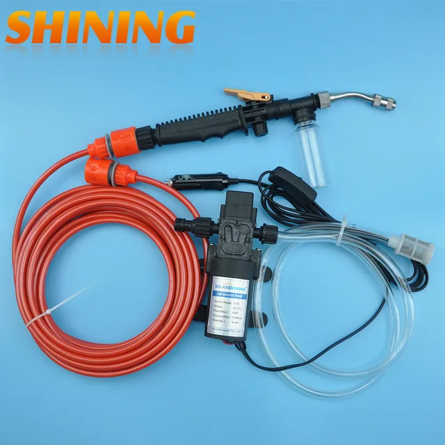 Electric Car Cleaning Machine 12V 60W Water Pump Foam Water Gun Car
