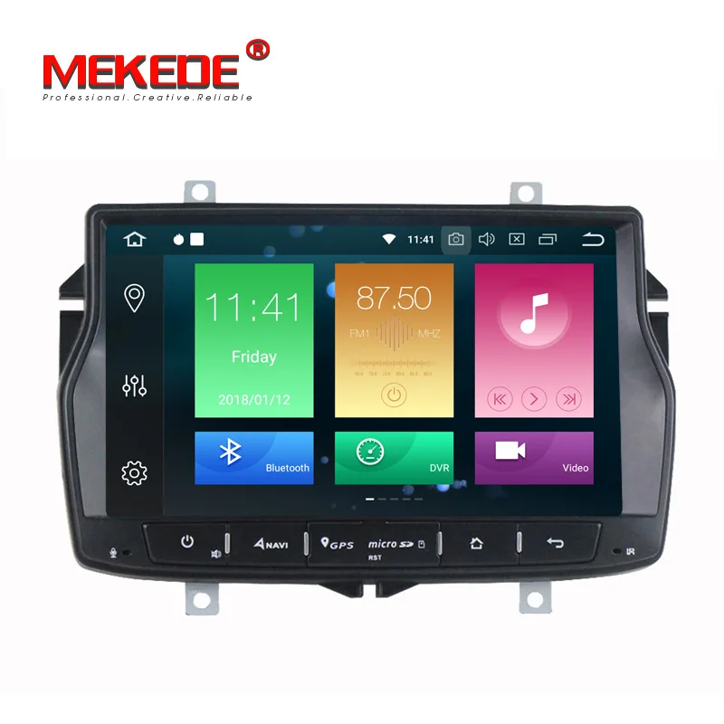 Perfect Russian menu!Mekede 8core android 8.0 car dvd player headrest for Lada Vesta RADIO STEREO radio with 4g wifi bluetooth 1