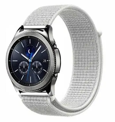 22 мм нейлоновые ремешки для samsung gear S3 Classic Frontier Galaxy Watch 46 мм Moto 360 Huami Amazfit Fossil Q - Цвет ремешка: White