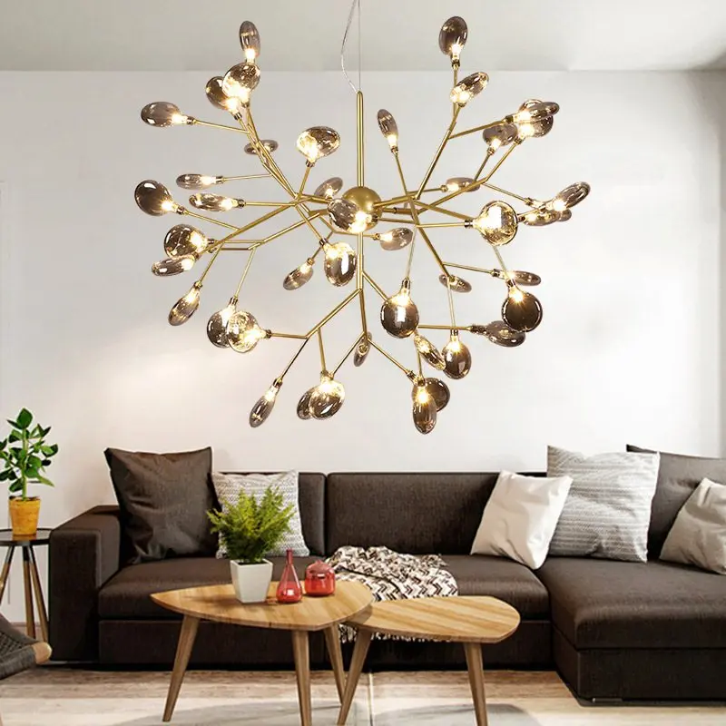Online LED Baum zweig kronleuchter Küche Restaurant Bar heracleum glanz salon Beleuchtung Kunst Decor leuchte hängen leuchten
