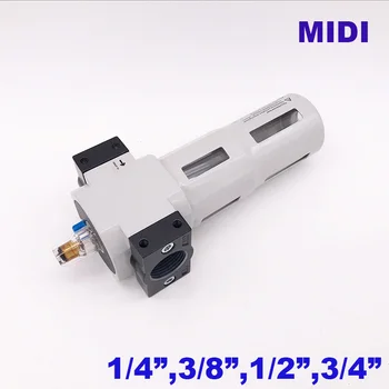 

High quality Pneumatic air Lubricator line 1/4 3/8 1/2 3/4 inch MIDI type LOE for water oil air source treatment units