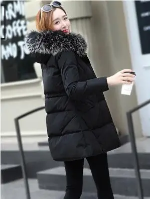 Зимняя женская куртка, новинка, толстая верхняя одежда, приталенный, большой размер, женский пуховик, средней длины, с капюшоном, с меховым воротником, парки xy361 - Цвет: gray