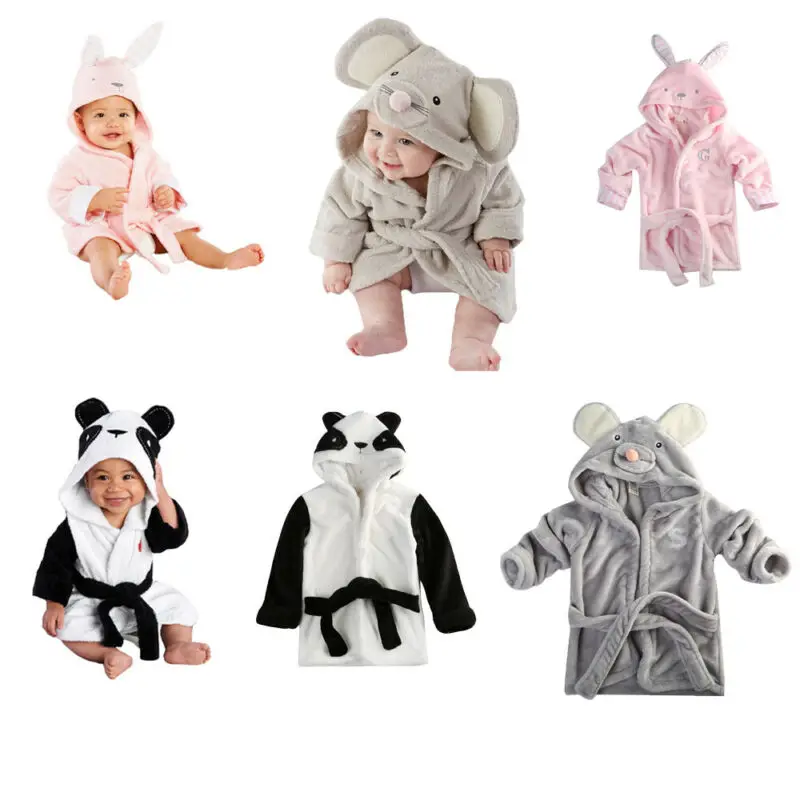 

Cute toddler baby boy girl bathrobe cartoon animal role playing bodysuit robes baby pajamas bath robe