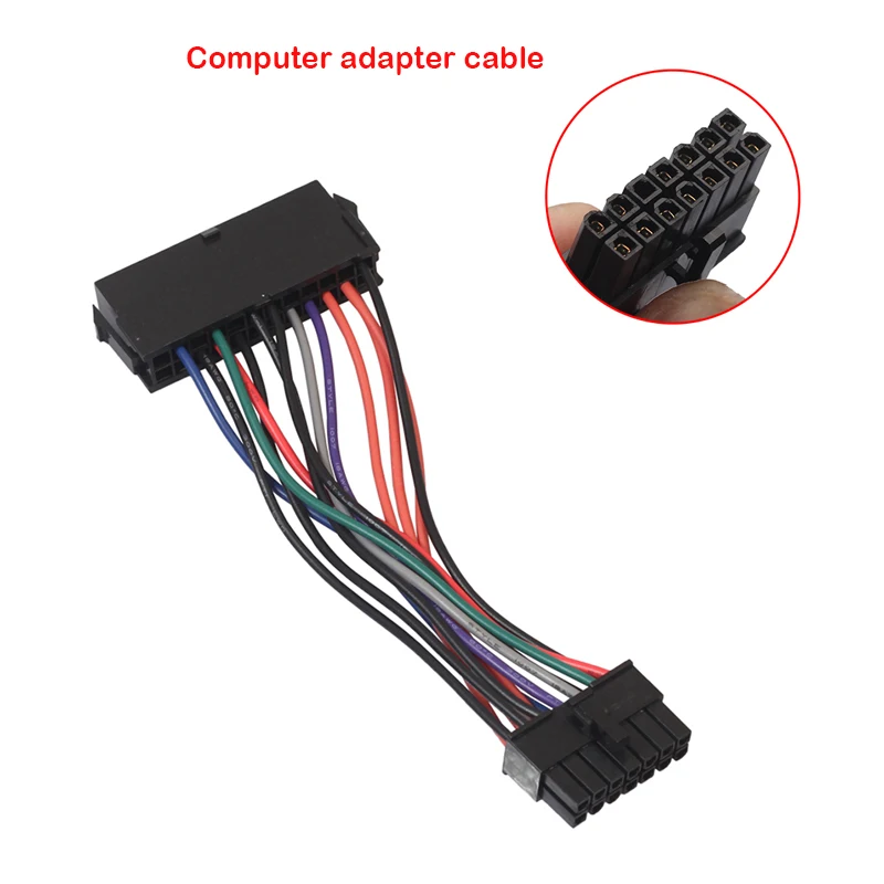 

Computer Adapter Cables Professional ATX 24 Pin To 14 Pin EPS Power Cable Cord Adapter CPU Power Supply Connector for Lenovo IBM