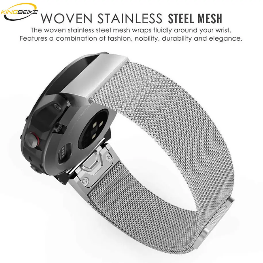 

Sport Milanese Watchbands For Garmin Fenix5S Remove Bracelet For Garmin Fenix 5S 20mm Width Strap With Quick Fit Wrist Band