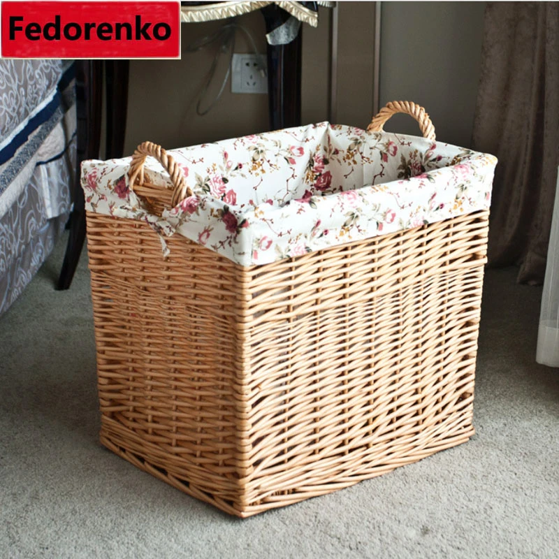 Ooit Manie Optimaal Large rattan wicker storage baskets woven straw laundry basket wicker cesto  de roupa suja kids storage basket for toys wasmand|basket for toys|storage  basketkids storage basket - AliExpress