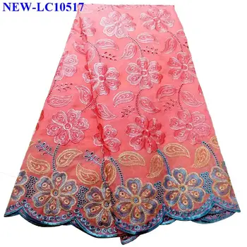

Most popular Nigerian Dry Lace Fabric 2019 African High Quality Cotton Swiss Voile Lace Fabric 5 yards in Switzerland GSX03
