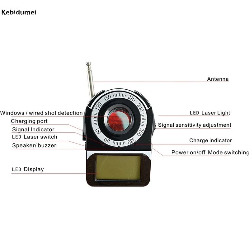 Новейший CC309 1," ЖК-отпугиватель насекомых антишпионский Лазерный беспроводной сигнал полный диапазон детектор сигнала детектор усиления