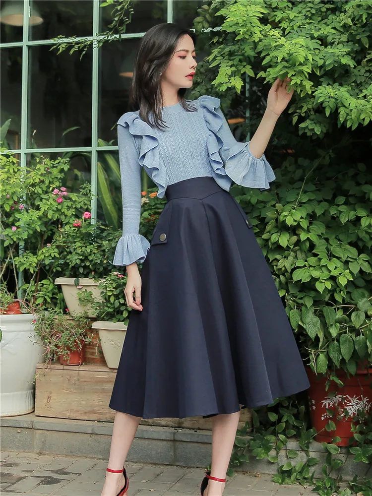 maxi skirt and jumper