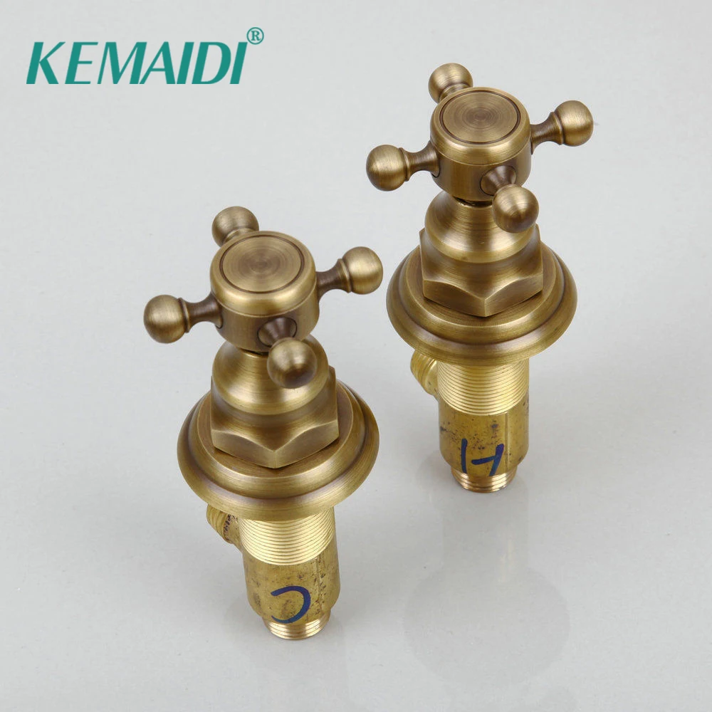 KEMAIDI античная латунь/хром/черный BasinTap Ручка Прочный Уникальный дизайн кухня горячей и холодной смеситель ручка для душа ручной