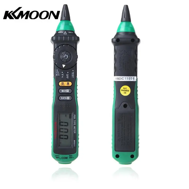Mastech MS8211 Цифровой Компактный мультиметр типа Бесконтактный переменного Напряжение детектор автоматическими настройками Тесты клип сумка для переноски