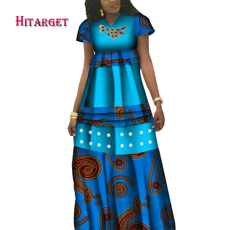 Hitarget danshiki african dresses for women african print clothing Wedding party dress customized african print dresses WY3904