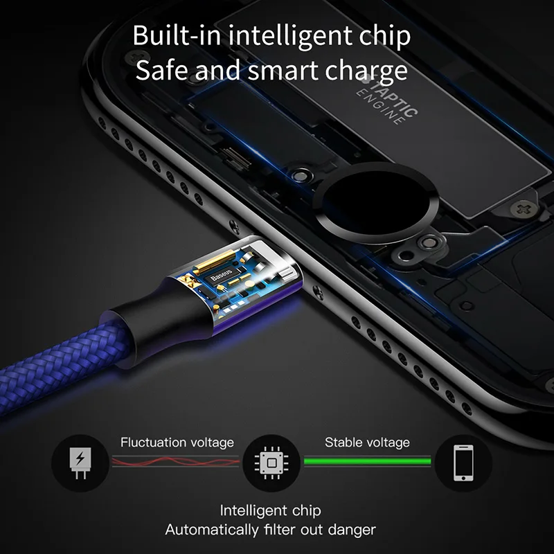 Baseus 3 в 1 USB кабель для iPhone XS Max XR X 8 samsung huawei зарядное устройство Micro USB кабель 2 в 1 мобильный телефон usb type c кабель