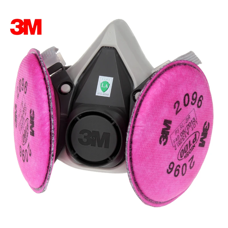 

3M 6200+2096 Half Facepiece Reusable Respirator Respiratory Protection P100 Standard Filter Cotto Gas Mask F007845