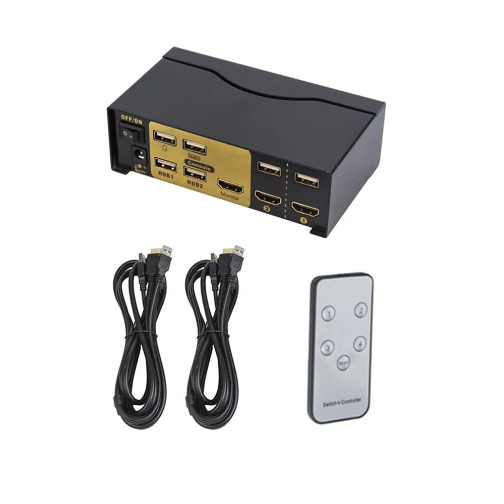 1,4 HDMI Версия HDMI переключатель KVM2 рот с usb-концентратором несколько устройств обмена компьютером 2 в 1 переключатель конвертер 4 K X 2 K