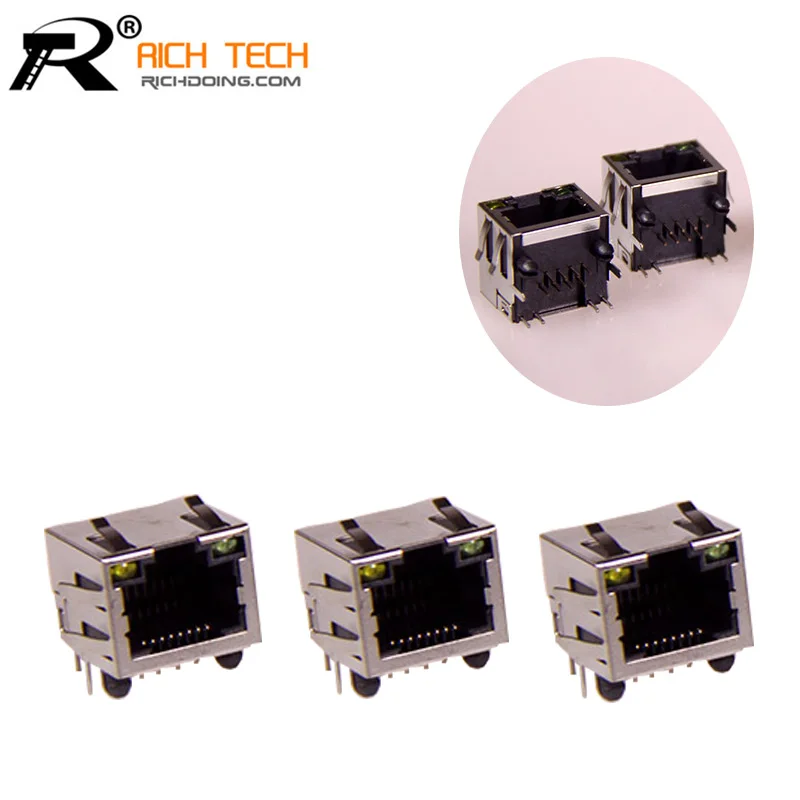 USB разъем RJ45 трансформатор клеммы с светодиодный свет Интернет линии/телефонный