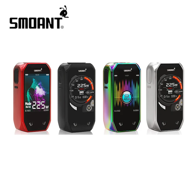 

Electronic Cigarette Box Mod Original Smoant Naboo 225W with TC Mode 2.4 inch Colorful Screen & Wallpaper DIY Power by 18650