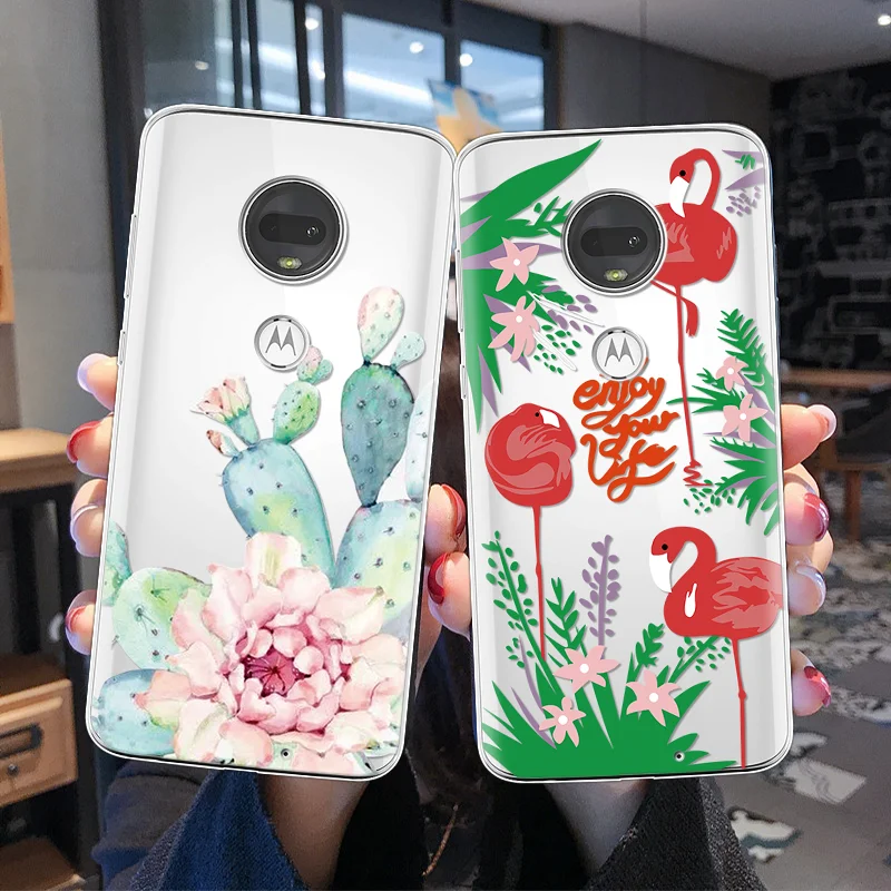 

Pretty Flower Case for Motorola Moto E4 C Z Z2 Z3 G4 G6 Go E5 G5S G7 Play Plus G3 One TPU Cover For Moto G7 Power Summer Coque