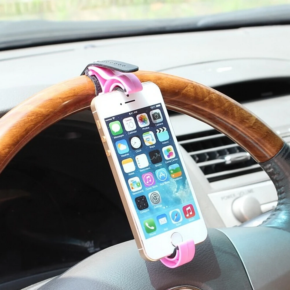 

Mini Car Steering Wheel Mount Holder For Iphone 6 Samsung GPS Mp4 Mobile Phone Holder Suporte Celular Carro