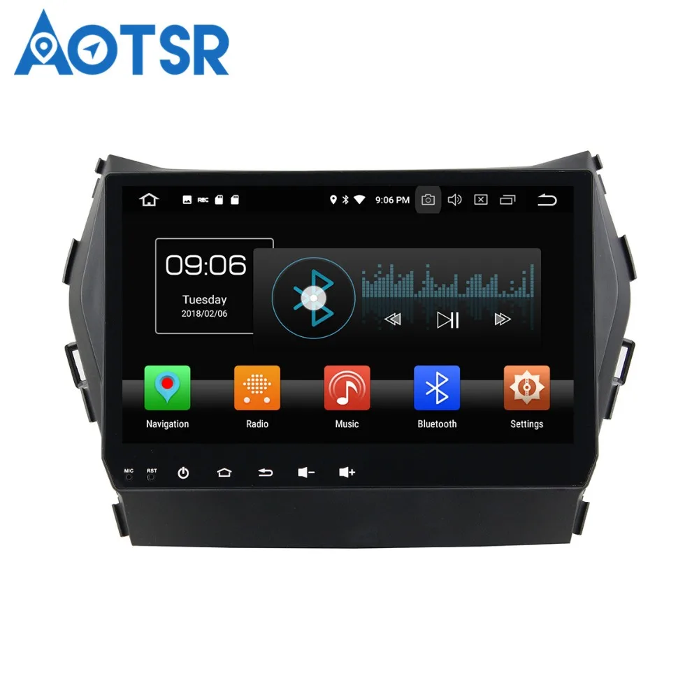 Top Aotsr Android 8.0 7.1 GPS navigation Car DVD Player For Hyundai IX 45 2014-2016 multimedia radio recorder 2 DIN 4GB+32GB 1