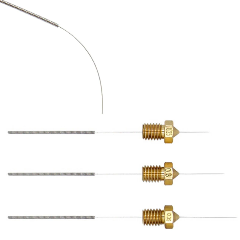 

5PCS/Set 0.15/ 0.2/0.25/0.3/ 0.35/0.4mm Stainless Steel Nozzle Cleaning Needle For 3D Printer