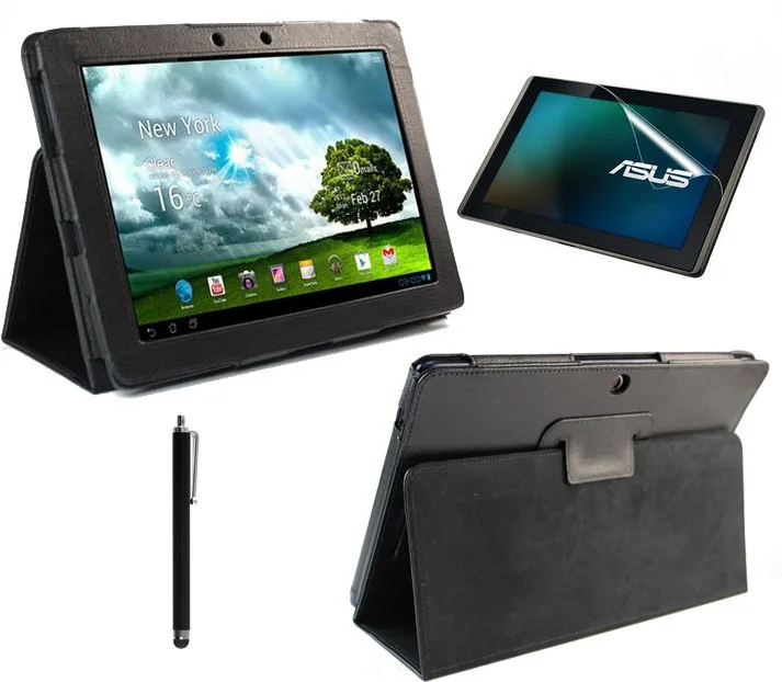 Роскошный кожаный чехол подставка 3в1 Для Asus Eee Pad трансформер TF300 TF300T + Защитная