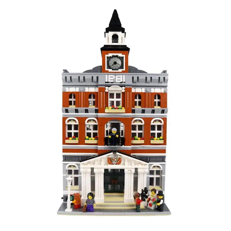 

IN STOCK 15003 Town Hall Architecture Building Blocks Set Model Bricks Toy Compatible with Modular Building 10224