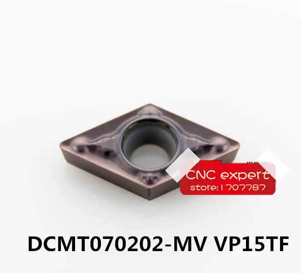 

10PCS DCMT070202-MV VP15TF/DCMT070204-MV VP15TF/DCMT070208-MV VP15TF. cutting blade,Suitable for SDJCR SDUCR Series Lathe Tool
