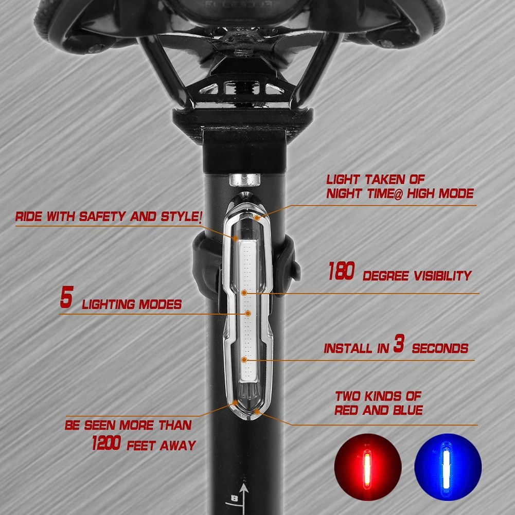 Flash Deal USB Rechargeable Bicycle Rear Light Cycling LED Taillight MTB Road Bike Bi-color Warning Tail Light Back Lamp For Bicycle 8 Flash Deal USB Rechargeable Bicycle Rear Light Cycling LED Taillight MTB Road Bike Bi-color Warning Tail Light Back Lamp For Bicycle 8