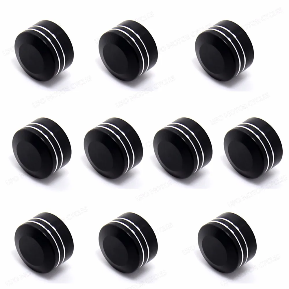 

9mm Black Aluminum Bolt Caps Fit For Harley Touring Sportster Models