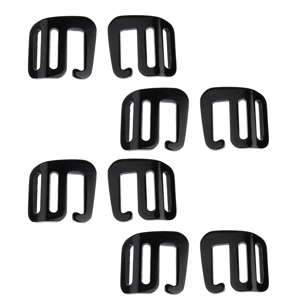 8Pcs/Pack 1-inch G Hook Webbing Buckle Adjuster/Fastener/Silder for 25mm Width Backpack Strap Outdoor Carabiners