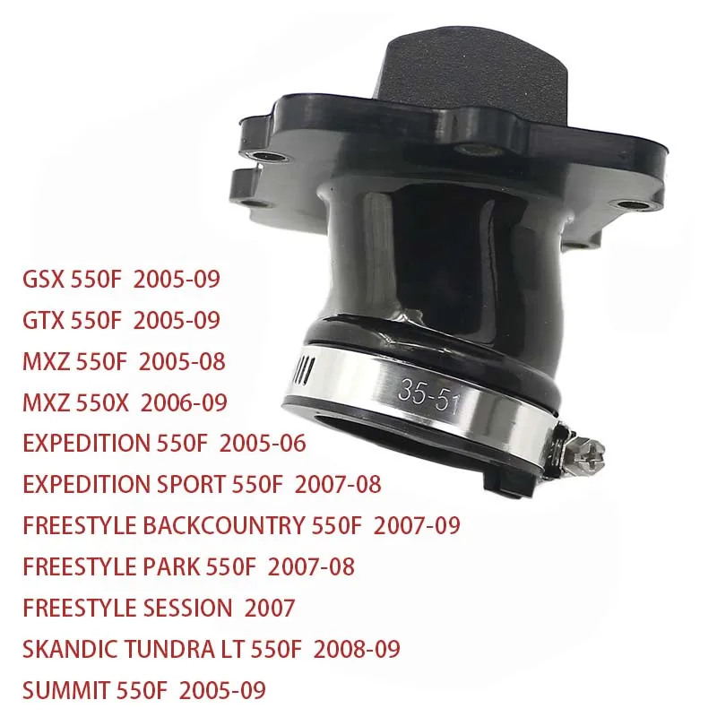 

CARBURETOR FLANGE SOCKET CARB BOOT adapter adaptor for Ski-Doo MXZ550F 05-08 / MXZ550X 06-09 / LT550F 08-09 / SUMMIT550F 05-09