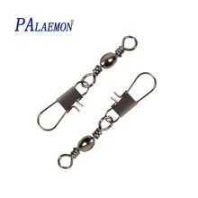 Palaemon 100 шт./лот Рыбалка поворотный Рыбалка Интимные аксессуары снасти Barrel Swivel с блокировкой кнопки