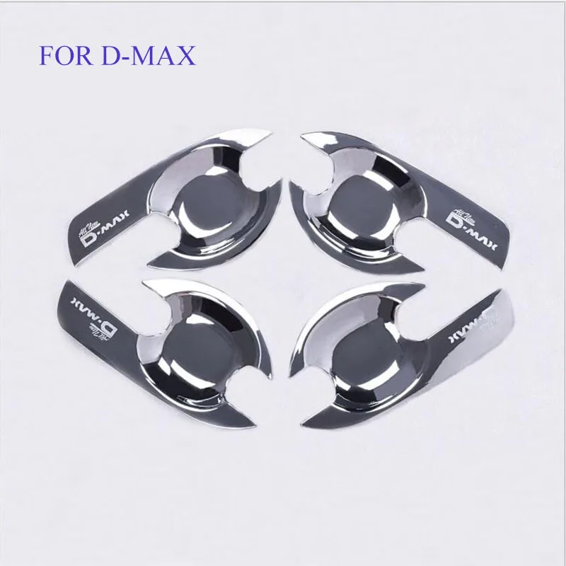 

FREE SHIPING TIT FOR 2012-2016 ISUZU d-max ABS Door handle bowl CHROME cover for D-MAX accessory 2015 DMAX accessories