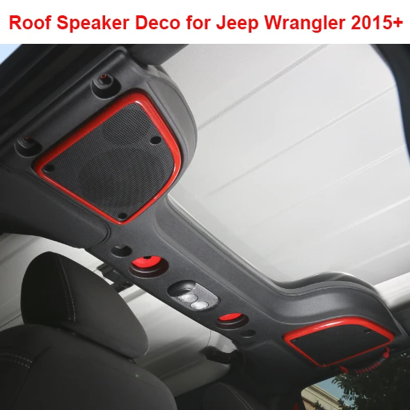Red ABS Roof Speaker Ring Cover for Jeep Wrangler ...