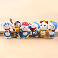 6 шт./компл. фигурка Doraemon модель игрушечные лошадки ПВХ Куклы для детей