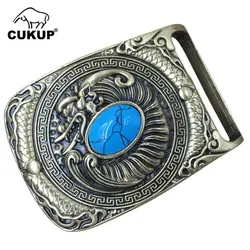 Cukup fivela decorativa de metal dragon jade real, novidade, 3.7 3.9cm de comprimento, cinto de vaqueiro ocidental, fivelas apenas para homens brk021