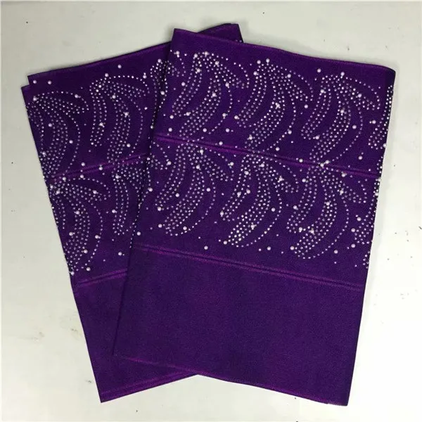 Pueple ASO OKE головной убор с камнями Высокое качество Африканский головной галстук для женщин последняя ткань atiku 2 шт./лот