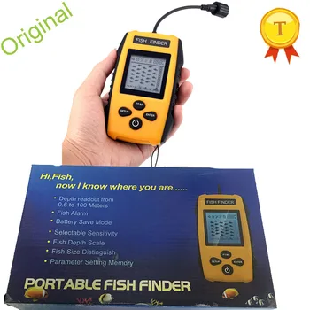 

Portable Fish Tracker Sonar Sounder Alarm Transducer 100M deeper max large display selector underwater fish search