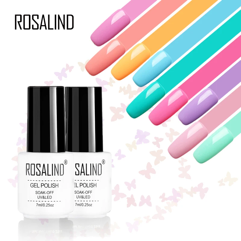 

ROSALIND Pure Color 7ML Gel Nail Polish Nail Gel polish Gellak Varnishes set for manicure Prime Design Manicure Nail Art Top