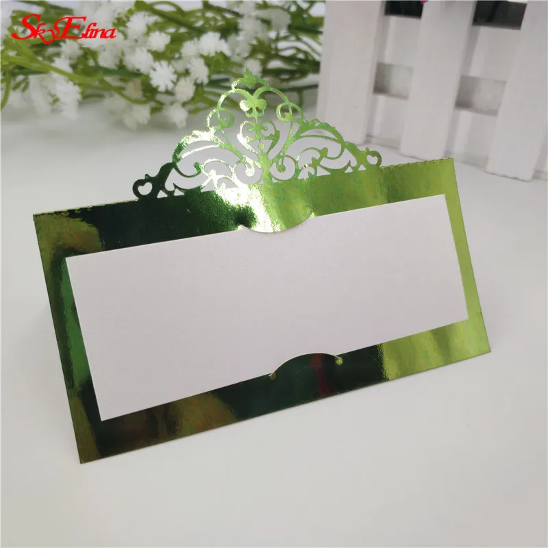 bright green 9*9 см 10/50/100 шт. лазерная резка, настольный Mark вина Стекло имя место карты, хороший подарок на день рождения, свадьбу, вечерние Свадебный 7Z - Цвет: bright green