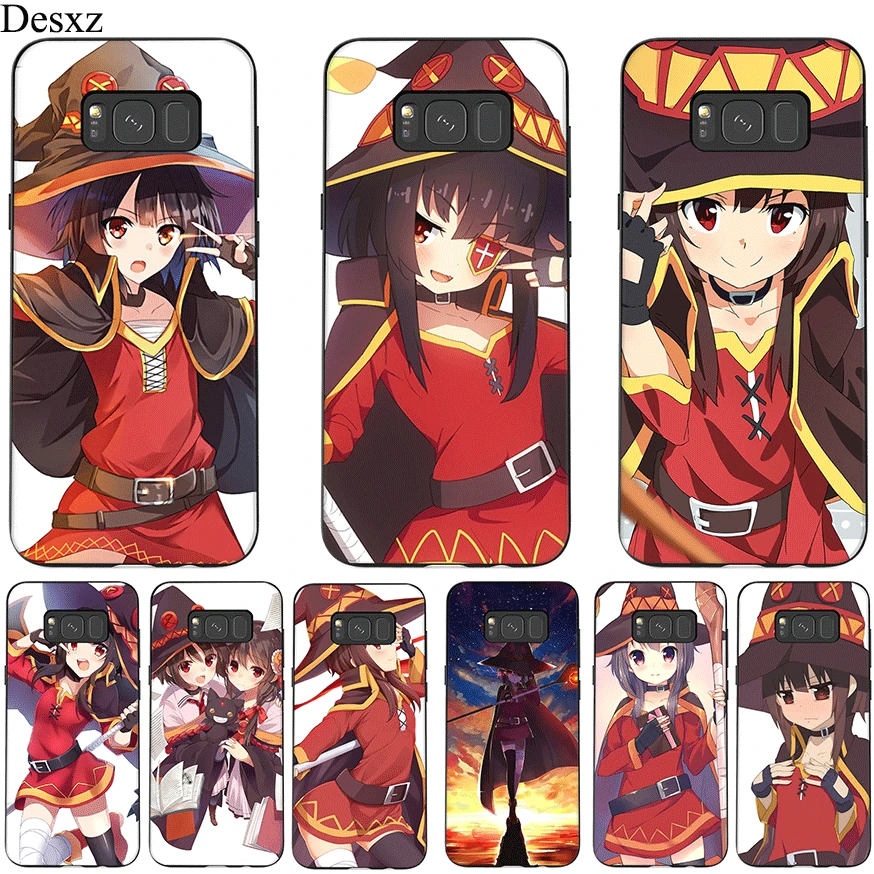 Силиконовый чехол для телефона samsung M10 M20 M30 M40 S6 S7 Edge S8 S9 S10 S10E Plus Note 8 9 KonoSuba Megumin Kono |