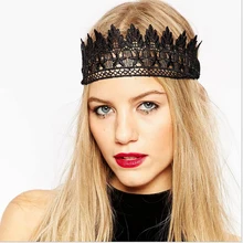 Coroa Europa e América de moda de nova senhora rendas faixa de cabelo headband