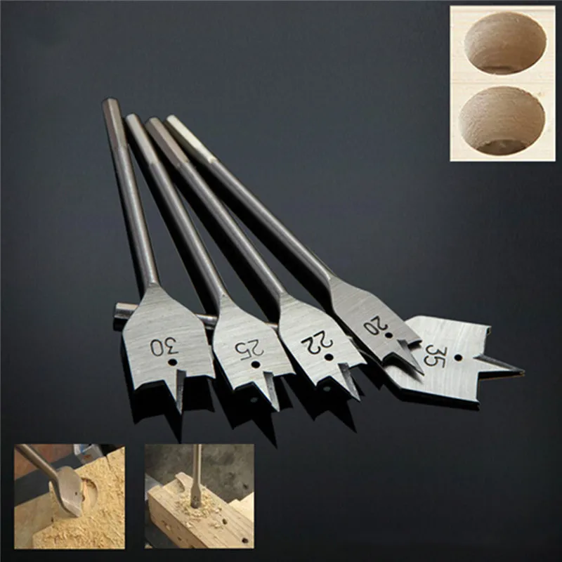 

6-35mm Flat Drill Long High-carbon Steel Wood Flat Drill Set Woodworking Spade Drill Bits Durable Woodworking Tool Sets