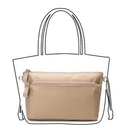 Нейлоновая сумка-Органайзер с двумя карманами на молнии, дорожная сумка